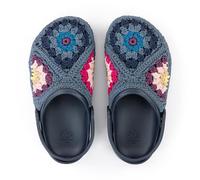 The Sak Bolo Clog Shoe - Women’s Slip On Crochet Sandal for Indoor & Outdoor Use, Lightweight Comfortable Mule Shoes, Maritime Multi Patch, 9 UK