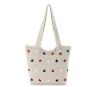 The Sak Casual Classics Tote Bag - Hand Crochet Woman's Purse For Everyday, Travel, Beach Bag - Handbag With Shoulder Straps, Natural Multi Stars, One Size