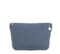 The Sak Essential Medium Pouch in Hand-Crochet, Travel Bag with Zipper Closure, Maritime, M