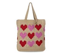 The Sak Lanie Market Tote Purse - Hand Crochet Women's Handbag for Everyday & Travel - Large Tote With Shoulder Bag Straps, Heather, L