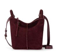 The Sak Los Feliz Crossbody Purse - Women's Leather Handbag For Everyday & Travel - Cross Body With Adjustable Shoulder Strap, Black Cherry Suede, M, Los Feliz Crossbody