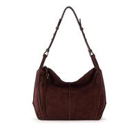 The Sak Los Feliz Hobo Purse - Premium Large Leather Women's Handbag for Everyday & Travel - Durable Purse With Zipper Pocket, Mahogany Suede, One Size