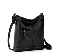 The Sak Lucia Crossbody Bag in Leather, Convertible Purse with Adjustable Strap, Black 1, One Size