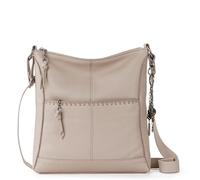 The Sak Lucia Crossbody Bag in Leather, Convertible Purse with Adjustable Strap, Sand, One Size