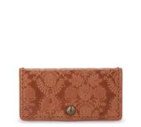 The Sak Mira Large Leather Wallet - Womens Wallet, Snap Closure, Tobacco Floral Emboss, L, Mira Large Wallet