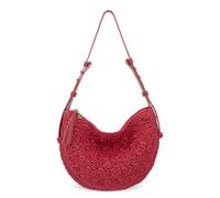 The Sak Tess Crescent Shoulder Bag - Premium Women's Handbag for Everyday & Travel - Adjustable Strap with Zipper Closure, Scarlet Primrose Straw, M, Tess Crescent Shoulder