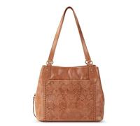 The Sak womens Melrose Leather Satchel, Tobacco Floral Embossed, M