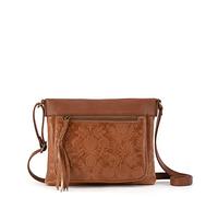 The Sak Women's Sanibel Leather Mini Crossbody, Tobacco Floral Embossed Ii, One Size