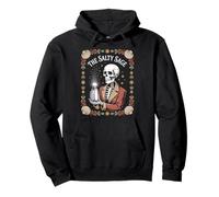 The Salty Sage Skeleton Chef Vintage Occult Humor Pullover Hoodie