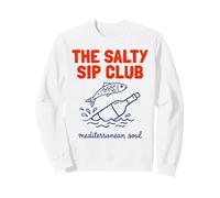 The Salty Sip Club Mediterranean Soul Fish Bottle Art Sweatshirt