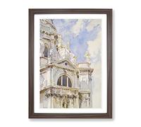 The Salute Venice By John Singer Sargent Framed Wall Art Print A4 Walnut