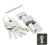 The Same Key to Open All Cylinder,Lock Cylinder Security Lock Core Door Interior Bedroom Handle Brass Lock 5 Keys(90MMPKnob 40 and50mm)