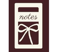 The San Francisco Edit Notes: Burgundy Aesthetic Notebook | Minimal Bow Journal | College Ruled: Rich burgundy lined notebook with elegant minimalist stationery styling