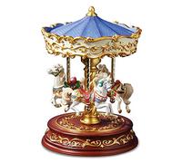 The San Francisco Music Box Company Heritage 3-Horse Rotating Carousel