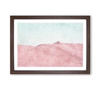 The Sand Dunes in Southern California Painting Framed Print | A2 Walnut Framed Wall Art | Ready to Hang | Modern Historical Picture | Living Room Bedroom Lounge Office