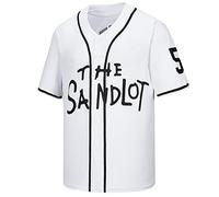 The Sandlot Benny Jersey Men's #30#5#11 Benny The Jet Rodriguez Movie Baseball Jersey Stitched S-3XL, 5 White, S