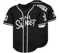 The Sandlot Benny The Jet Rodriguez Michael Squints Palledorous Alan Yeah-Yeah McClennan Bel Air 3D Print Baseball Jersey, 30-black, XL