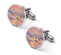 The Sandpiper Birds on Beach Alloy Cufflinks Men's Classic Cuff Link Fashion Shirt Accessories for Business Party Wedding