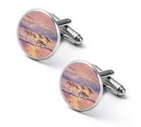 The Sandpiper Birds on Beach Alloy Cufflinks Men's Classic Cuff Link | Fashion Shirt Accessories for Business Party Wedding