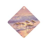 The Sandpiper Birds on Beach Car Aromatherapy Tablets | Air Freshener Hanging Scented Cards Daily Room Bathrooms Wardrobe