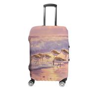 The Sandpiper Birds on Beach Luggage Case Cover Protective Suitcase Covers Anti Scratch Baggage Washable Fits 19-32 Inch XL