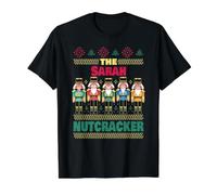 The Sarah Nutcracker Funny Sarah Christmas Value Graphic T-Shirt, Men, Black, L
