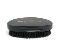 THE SARDAR CO Natural Boar Bristle Beard Brush - 100% Boar Bristles - Solid Black Beech Wood Handle - Softening & Exfoliating - Ideal for Facial Hair Grooming