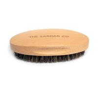 THE SARDAR CO Natural Boar Bristle Beard Brush - 100% Boar Bristles - Solid Natural Beech Wood Handle - Softening, Exfoliating & Detangling - Ideal for Facial Hair Grooming