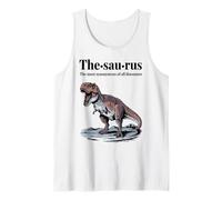 The Saurus Funny Grammar Dinosaur Tank Top