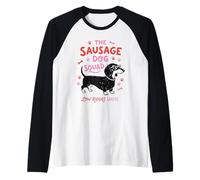 The Sausage Dog Squad Low Riders Unite Dachshund Raglan Baseball Tee