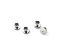 THE SAVILE ROW COMPANY LONDON Black Onyx Stone Formal Dress Shirt Studs - Silver/Black