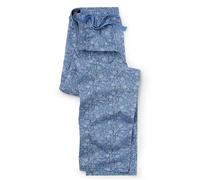 THE SAVILE ROW COMPANY LONDON Men's 100% Cotton Soft Pyjama Bottom Lounge Pants - Blue Floral Print - Medium