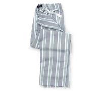 THE SAVILE ROW COMPANY LONDON Men's 100% Cotton Soft Pyjama Bottom Lounge Pants - Blue Green White Striped - XXL