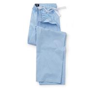 THE SAVILE ROW COMPANY LONDON Men's 100% Cotton Soft Pyjama Bottom Trouser Lounge Pants - Light Blue Foulard - Small