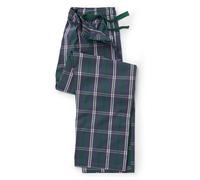 THE SAVILE ROW COMPANY LONDON Men's 100% Cotton Soft Pyjama Bottom Trouser Lounge Pants - Navy Check - Small