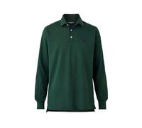 THE SAVILE ROW COMPANY LONDON Men's Classic Fit Cotton Pique Long Sleeve Polo Shirt - Dark Green - XXL