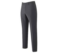 THE SAVILE ROW COMPANY LONDON Men's Classic Fit Luxury Wool-Blend Flat Front Suit Trousers - Grey - 38" 32"