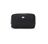 THE SAVILE ROW COMPANY LONDON Men's Genuine 100% Leather Toiletry Travel Wash Bag - Plain Black