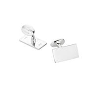 THE SAVILE ROW COMPANY LONDON Men's Genuine British Sterling Silver Rectangle Cufflinks