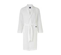 THE SAVILE ROW COMPANY LONDON Men's Lightweight Soft Cotton Waffle Kimono Bathrobe Dressing Gown - White - Medium