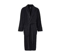 THE SAVILE ROW COMPANY LONDON Men's Lightweight Super Soft Warm Fleece Bath Robe Dressing Gown - Black - X-Large