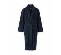 THE SAVILE ROW COMPANY LONDON Men's Lightweight Super Soft Warm Fleece Bath Robe Dressing Gown - Plain Navy - Large