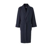 THE SAVILE ROW COMPANY LONDON Men's Lightweight Waffle Fleece Bath Robe Dressing Gown - Navy - Small