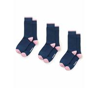 THE SAVILE ROW COMPANY LONDON Men's Luxury Combed Cotton-Blend Dress Socks - Pack of 3-43-46 - Blue/Pink