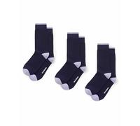THE SAVILE ROW COMPANY LONDON Men's Luxury Combed Cotton-Blend Dress Socks - Pack of 3-43-46 - Navy/Lilac