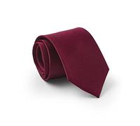THE SAVILE ROW COMPANY LONDON Men's Luxury Silk Tie - Burgundy Fine Twill