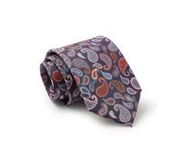 THE SAVILE ROW COMPANY LONDON Men's Luxury Silk Tie Necktie - Navy Multi Paisley
