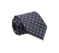 THE SAVILE ROW COMPANY LONDON Men's Luxury Silk Tie Necktie - Navy Pink Mini Fleur De Lys