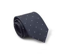 THE SAVILE ROW COMPANY LONDON Men's Luxury Silk Tie Necktie - Navy White Pinspot