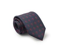 THE SAVILE ROW COMPANY LONDON Men's Luxury Silk Tie Necktie - Red Fleur De Lys